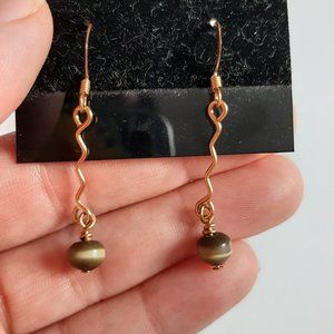 Unique Gold Dangle Earrings